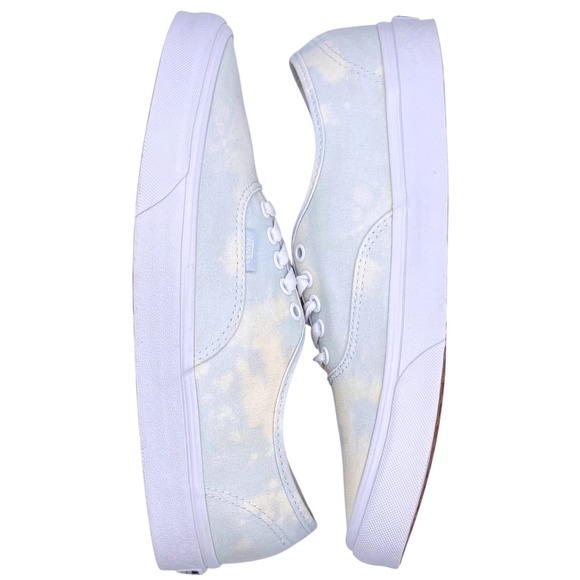 Vans Authentic "Bleach Wash Ballad Blue" Shoes Mens 10.5 Women's 12 White Blue - Picture 5 of 8